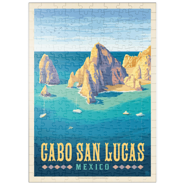 Darstellung des Puzzle Motivs puzzleplate Cabo San Lucas Mexico – El Arco Rock Formations and Turquoise Sea 200 Puzzle