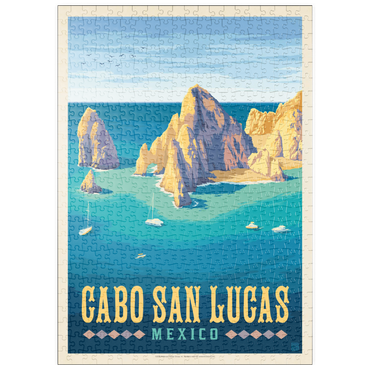 Darstellung des Puzzle Motivs puzzleplate Cabo San Lucas Mexico – El Arco Rock Formations and Turquoise Sea 500 Puzzle