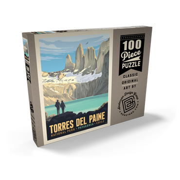 Darstellung des Puzzle Motivs Chile: Torres del Paine National Park (Patagonia) 100 Puzzle Schachtel Ansicht2