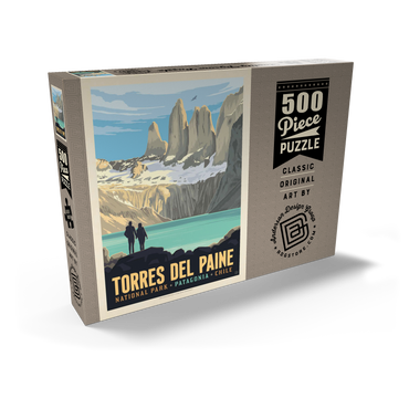 Darstellung des Puzzle Motivs Chile: Torres del Paine National Park (Patagonia) 500 Puzzle Schachtel Ansicht2