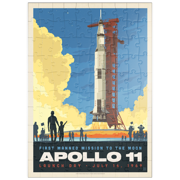 Darstellung des Puzzle Motivs puzzleplate NASA 1969: Apollo 11 Lift-Off 100 Puzzle