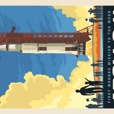 Darstellung des Puzzle Motivs NASA 1969: Apollo 11 Lift-Off 200 Puzzle 3D Modell