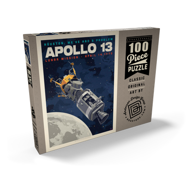 Darstellung des Puzzle Motivs NASA 1970: Apollo 13 100 Puzzle Schachtel Ansicht2