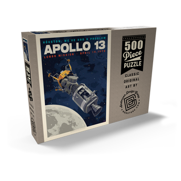 Darstellung des Puzzle Motivs NASA 1970: Apollo 13 500 Puzzle Schachtel Ansicht2