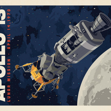 Darstellung des Puzzle Motivs NASA 1970: Apollo 13 500 Puzzle 3D Modell