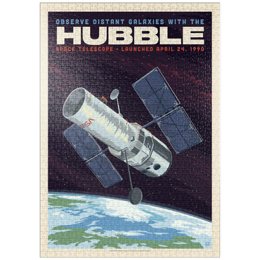 Darstellung des Puzzle Motivs puzzleplate NASA 1990: Hubble Space Telescope 1000 Puzzle