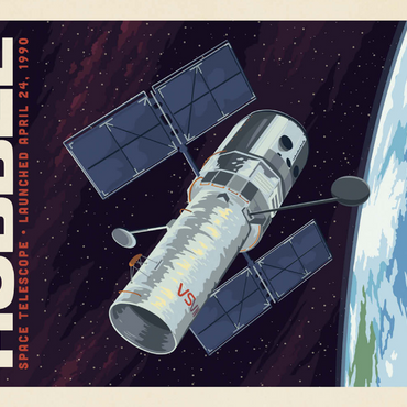 Darstellung des Puzzle Motivs NASA 1990: Hubble Space Telescope 100 Puzzle 3D Modell