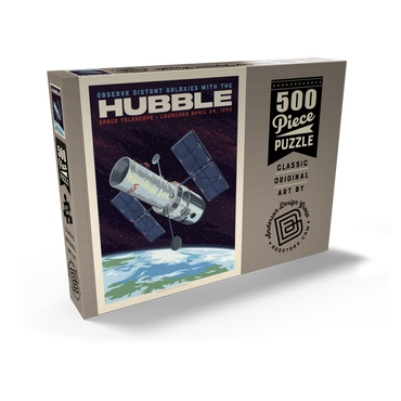 Darstellung des Puzzle Motivs NASA 1990: Hubble Space Telescope 500 Puzzle Schachtel Ansicht2