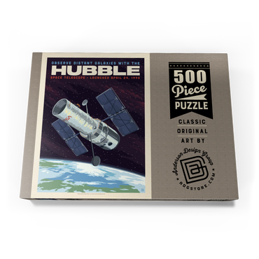 Darstellung des Puzzle Motivs NASA 1990: Hubble Space Telescope 500 Puzzle Schachtel Ansicht3