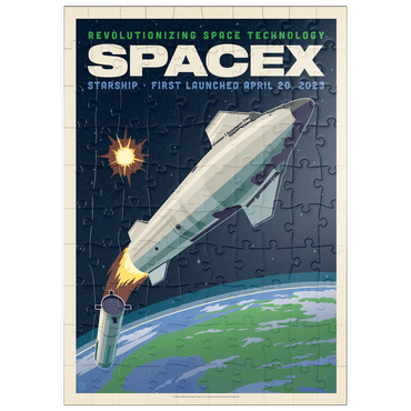 Darstellung des Puzzle Motivs puzzleplate SpaceX Starship: 2023 100 Puzzle