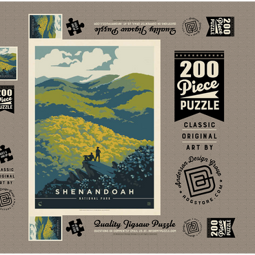 Darstellung des Puzzle Motivs Shenandoah National Park: Blue Ridge Beauty 200 Puzzle Schachtel 3D Modell