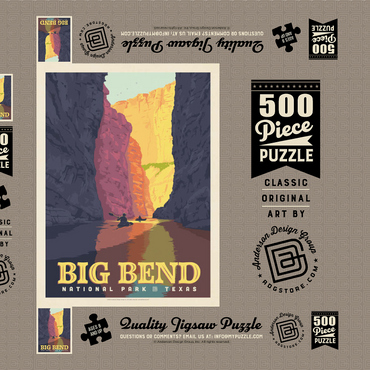 Darstellung des Puzzle Motivs Big Bend National Park: Rio Grande 500 Puzzle Schachtel 3D Modell