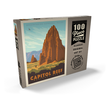 Darstellung des Puzzle Motivs Capitol Reef National Park: Cathedral Valley 100 Puzzle Schachtel Ansicht2