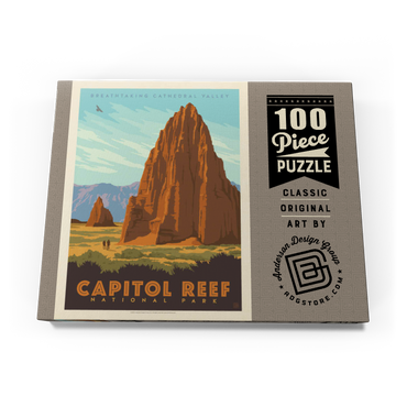 Darstellung des Puzzle Motivs Capitol Reef National Park: Cathedral Valley 100 Puzzle Schachtel Ansicht3