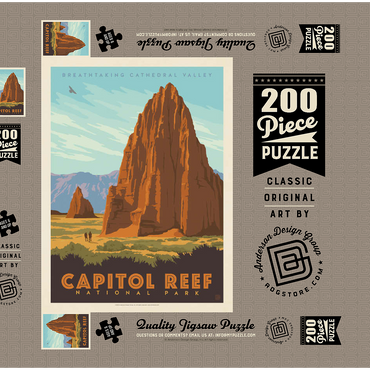 Darstellung des Puzzle Motivs Capitol Reef National Park: Cathedral Valley 200 Puzzle Schachtel 3D Modell