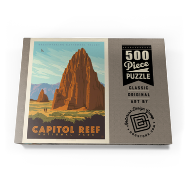 Darstellung des Puzzle Motivs Capitol Reef National Park: Cathedral Valley 500 Puzzle Schachtel Ansicht3