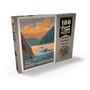 Darstellung des Puzzle Motivs Great Smoky Mountains National Park: Fontana Lake 100 Puzzle Schachtel Ansicht2