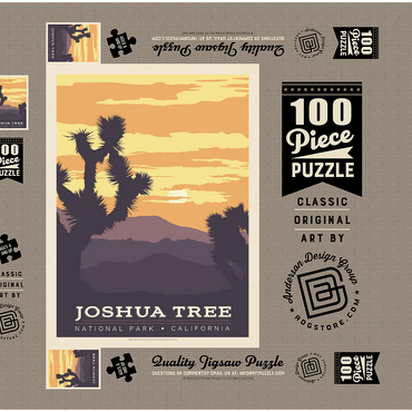 Darstellung des Puzzle Motivs Joshua Tree National Park 100 Puzzle Schachtel 3D Modell