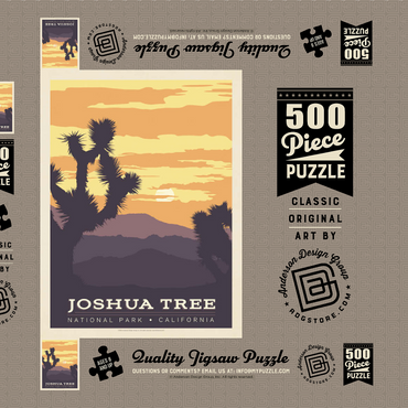 Darstellung des Puzzle Motivs Joshua Tree National Park 500 Puzzle Schachtel 3D Modell