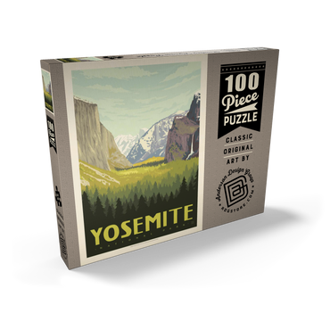 Darstellung des Puzzle Motivs Yosemite National Park: Valley View with El Capitan and Bridalveil Fall 100 Puzzle Schachtel Ansicht2