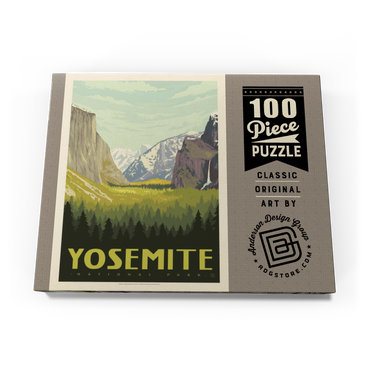Darstellung des Puzzle Motivs Yosemite National Park: Valley View with El Capitan and Bridalveil Fall 100 Puzzle Schachtel Ansicht3