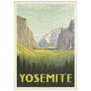 Darstellung des Puzzle Motivs puzzleplate Yosemite National Park: Valley View with El Capitan and Bridalveil Fall 100 Puzzle