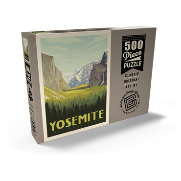 Darstellung des Puzzle Motivs Yosemite National Park: Valley View with El Capitan and Bridalveil Fall 500 Puzzle Schachtel Ansicht2