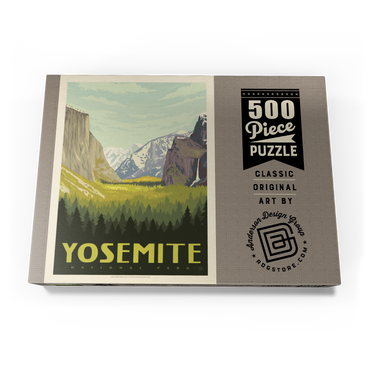Darstellung des Puzzle Motivs Yosemite National Park: Valley View with El Capitan and Bridalveil Fall 500 Puzzle Schachtel Ansicht3