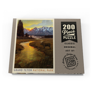 Darstellung des Puzzle Motivs Grand Teton National Park: Lone Moose 200 Puzzle Schachtel Ansicht3