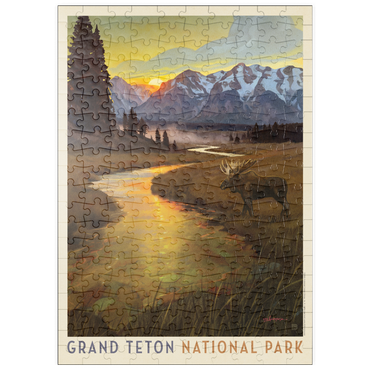 Darstellung des Puzzle Motivs puzzleplate Grand Teton National Park: Lone Moose 200 Puzzle