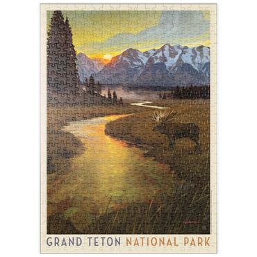 Darstellung des Puzzle Motivs puzzleplate Grand Teton National Park: Lone Moose 500 Puzzle