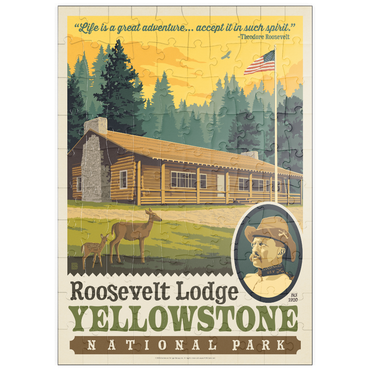 Darstellung des Puzzle Motivs puzzleplate Yellowstone National Park: Roosevelt Lodge 100 Puzzle