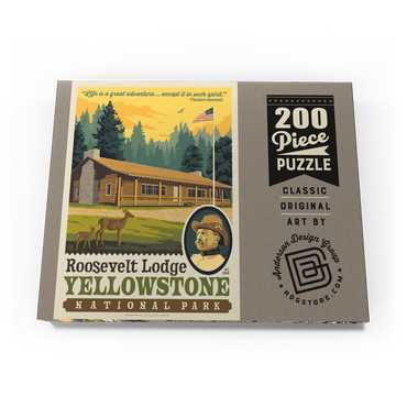 Darstellung des Puzzle Motivs Yellowstone National Park: Roosevelt Lodge 200 Puzzle Schachtel Ansicht3