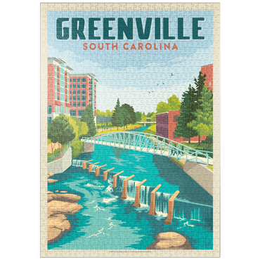 Darstellung des Puzzle Motivs puzzleplate Greenville, South Carolina: Reedy River Bridge 1000 Puzzle