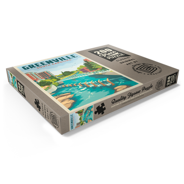 Darstellung des Puzzle Motivs Greenville, South Carolina: Reedy River Bridge 200 Puzzle Schachtel Ansicht1