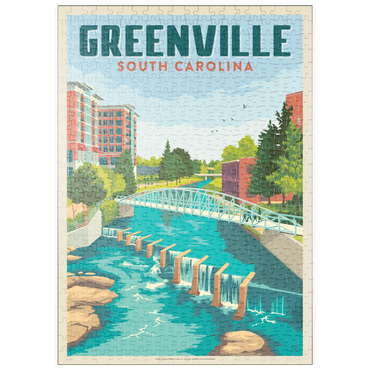 Darstellung des Puzzle Motivs puzzleplate Greenville, South Carolina: Reedy River Bridge 500 Puzzle