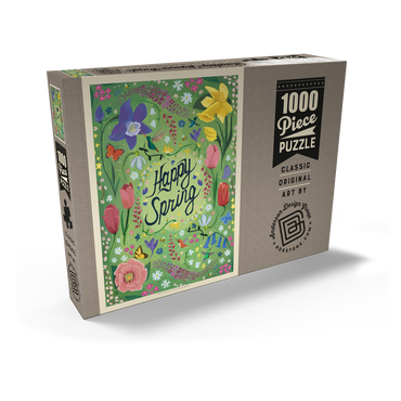 Darstellung des Puzzle Motivs Happy Spring Floral Garden Hummingbirds 1000 Puzzle Schachtel Ansicht2