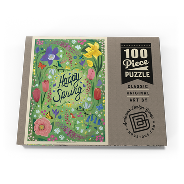 Darstellung des Puzzle Motivs Happy Spring Floral Garden Hummingbirds 100 Puzzle Schachtel Ansicht3