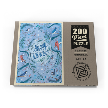 Darstellung des Puzzle Motivs Happy Winter Songbirds Holiday Design 200 Puzzle Schachtel Ansicht3