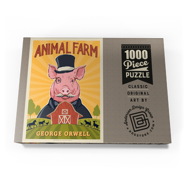Darstellung des Puzzle Motivs Animal Farm: George Orwell 1000 Puzzle Schachtel Ansicht3