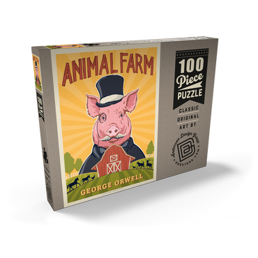 Darstellung des Puzzle Motivs Animal Farm: George Orwell 100 Puzzle Schachtel Ansicht2