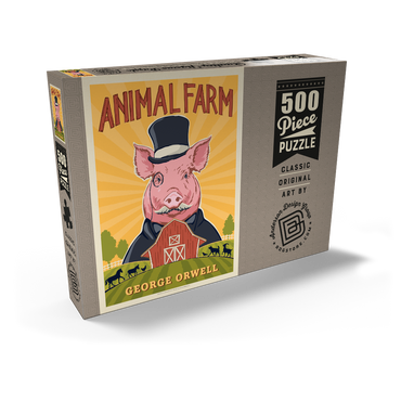 Darstellung des Puzzle Motivs Animal Farm: George Orwell 500 Puzzle Schachtel Ansicht2