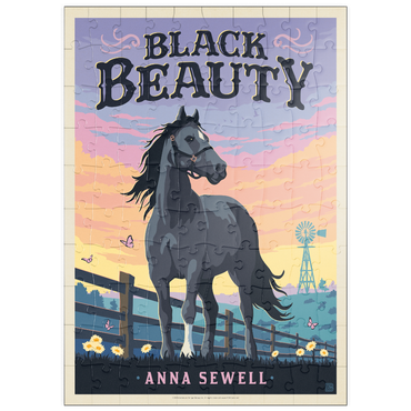 Darstellung des Puzzle Motivs puzzleplate Black Beauty: Anna Sewell 100 Puzzle