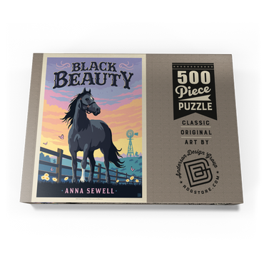 Darstellung des Puzzle Motivs Black Beauty: Anna Sewell 500 Puzzle Schachtel Ansicht3