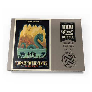 Darstellung des Puzzle Motivs Journey To The Center Of The Earth: Jules Vern 1000 Puzzle Schachtel Ansicht3