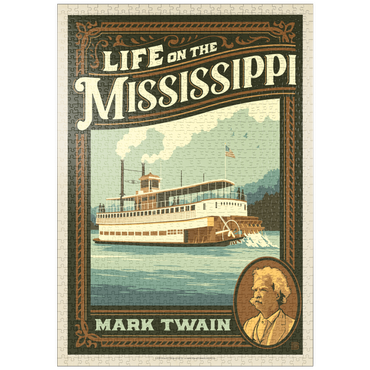 Darstellung des Puzzle Motivs puzzleplate Life On The Mississippi: Mark Twain 1000 Puzzle