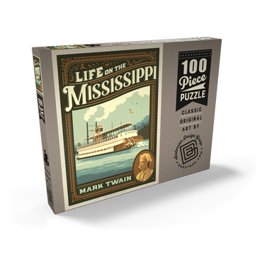Darstellung des Puzzle Motivs Life On The Mississippi: Mark Twain 100 Puzzle Schachtel Ansicht2