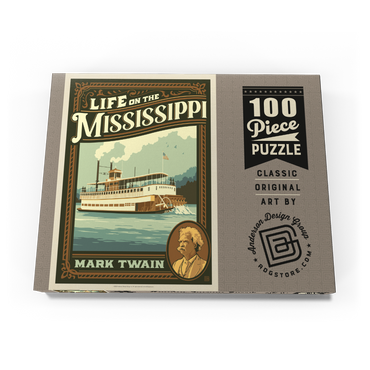 Darstellung des Puzzle Motivs Life On The Mississippi: Mark Twain 100 Puzzle Schachtel Ansicht3