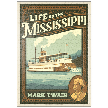 Darstellung des Puzzle Motivs puzzleplate Life On The Mississippi: Mark Twain 500 Puzzle
