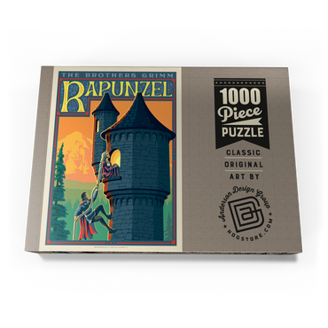 Darstellung des Puzzle Motivs Rapunzel: Brothers Grimm 1000 Puzzle Schachtel Ansicht3